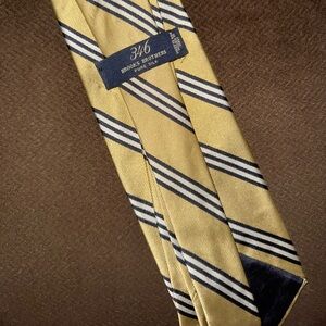 Brooks Brothers 346 Gold Repp Tie